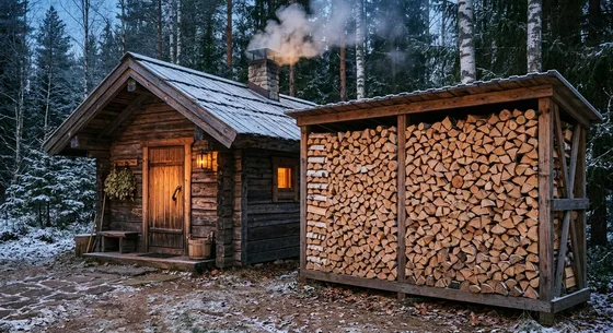 Укладка дров в Белове, улица Дровяная, 18Б